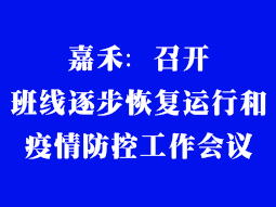 嘉禾：召開班線逐步恢復運行和疫情防控工作會議